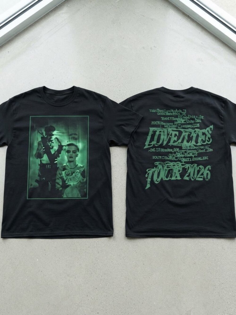 Yeat Love Lyfe Tour 2026 Green Graphic Black T-Shirt S-4XL